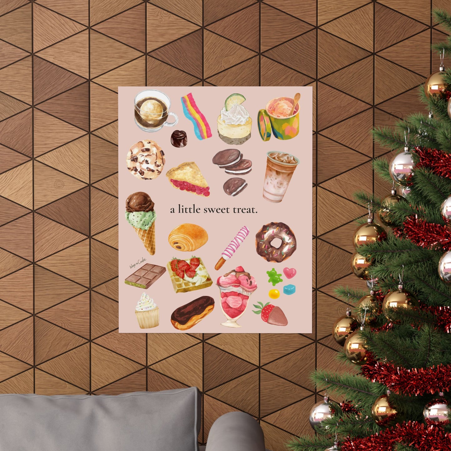 Sweet Treats Poster — Matte Vertical Dessert Art Print ("a little sweet treat.")