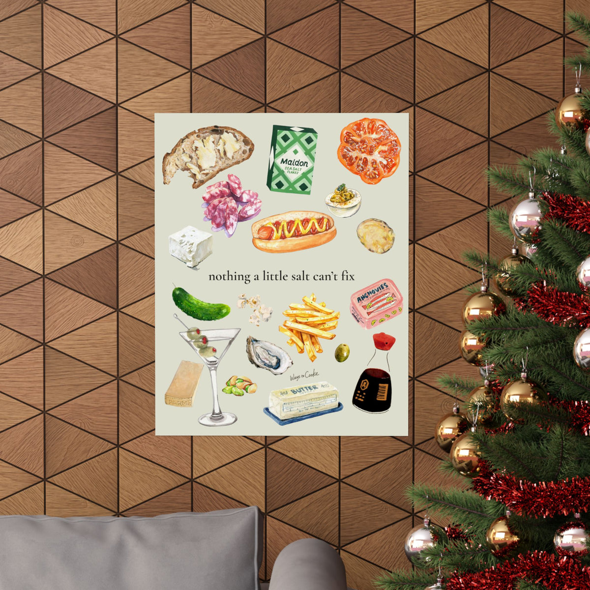 Kitchen Salt Lover Poster — "nothing a little salt can't fix" Matte Vertical Art