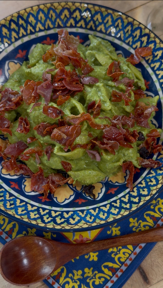 Creamy Green Shells with Calabrian Chili