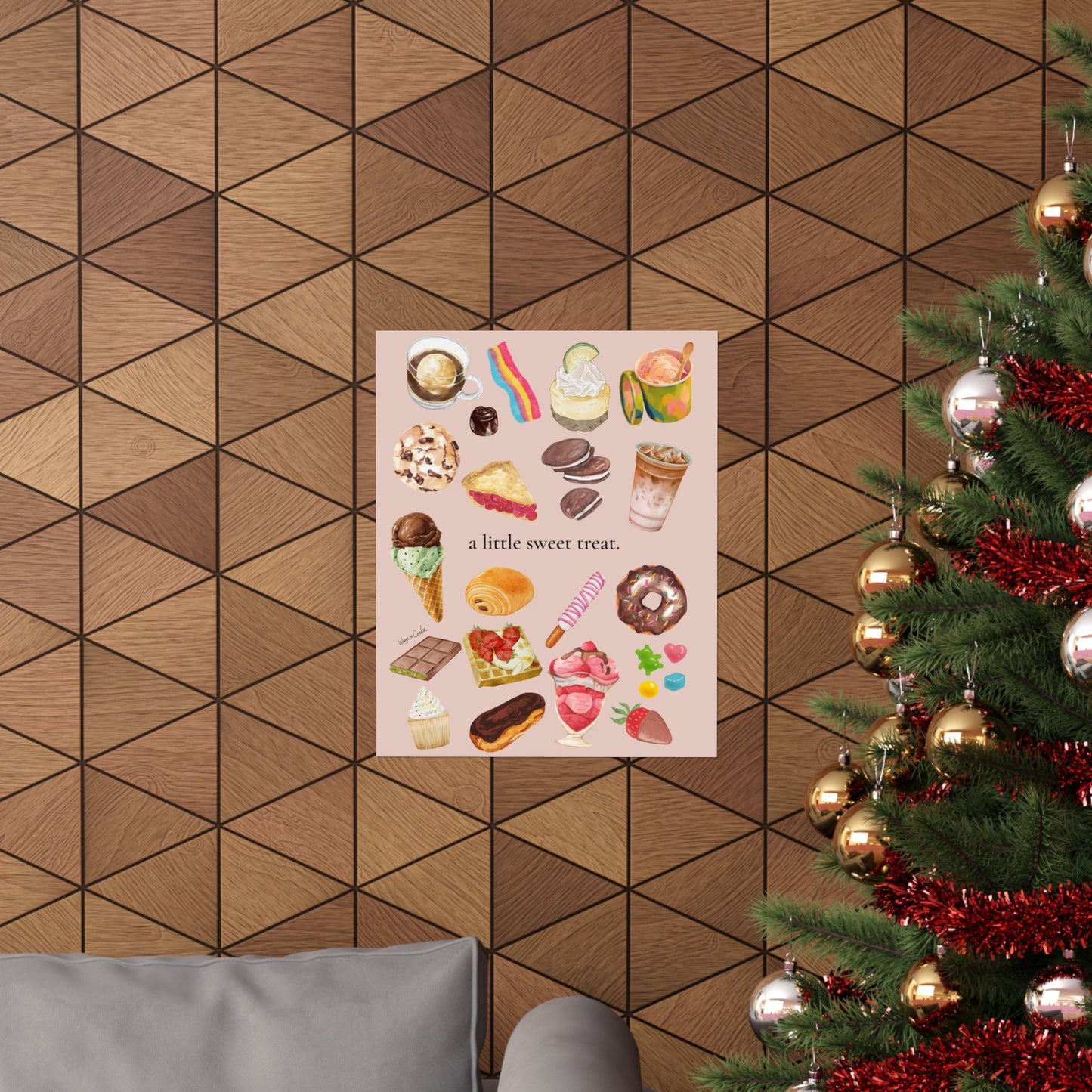 Sweet Treats Poster — Matte Vertical Dessert Art Print ("a little sweet treat.")