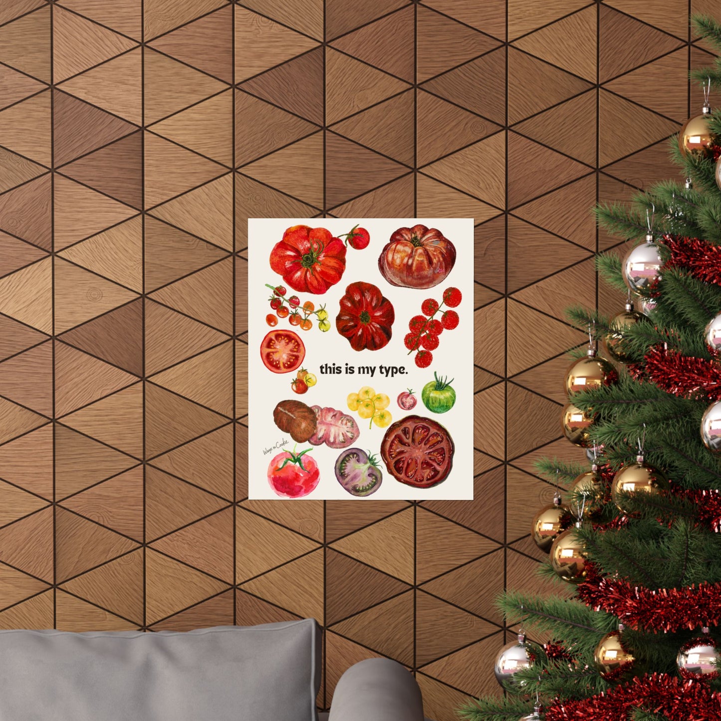 Tomato Poster — "this is my type." Matte Vertical Art Print