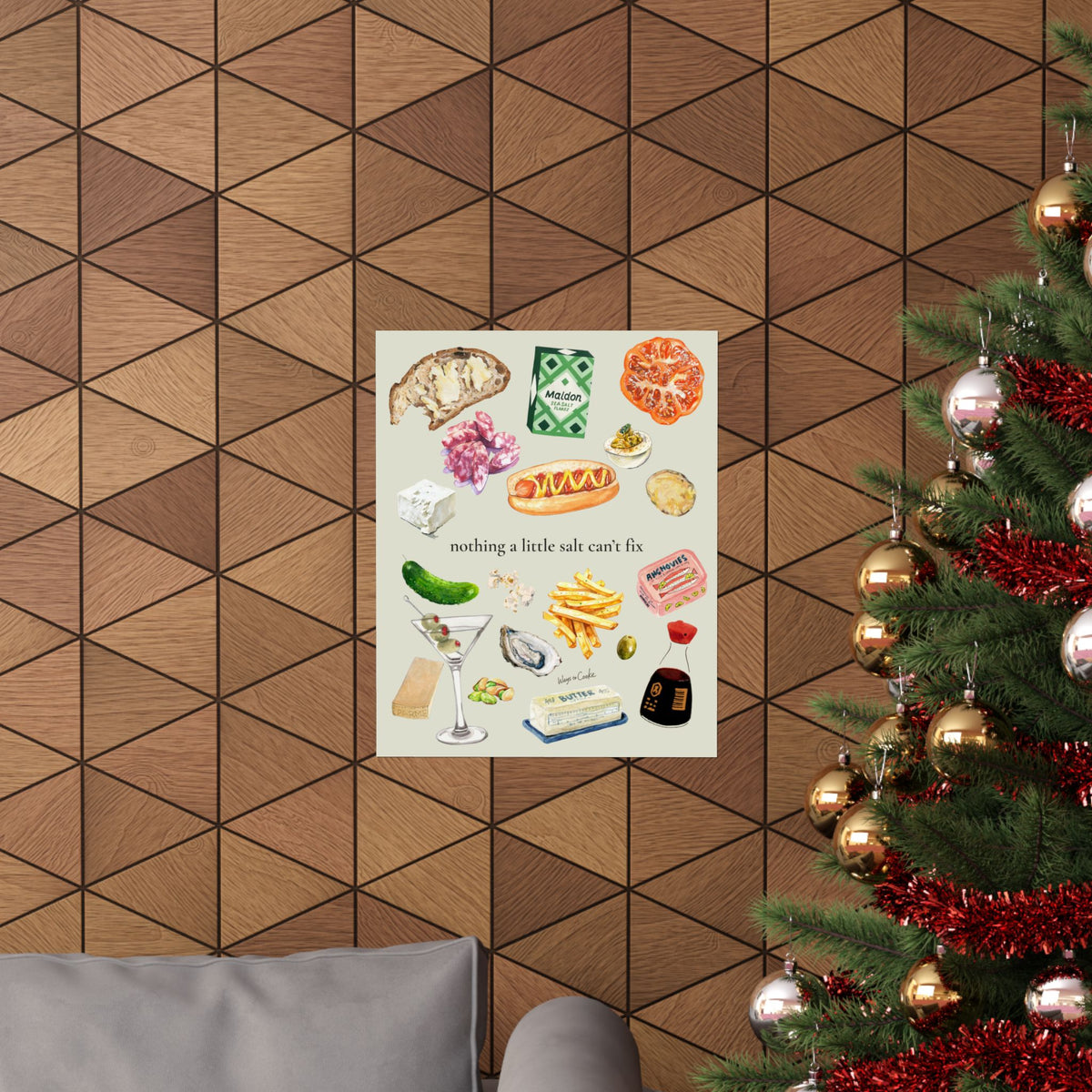 Kitchen Salt Lover Poster — "nothing a little salt can't fix" Matte Vertical Art