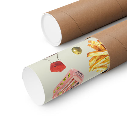 Food Illustration Poster — “Keep it Salty" Matte Vertical Art Print
