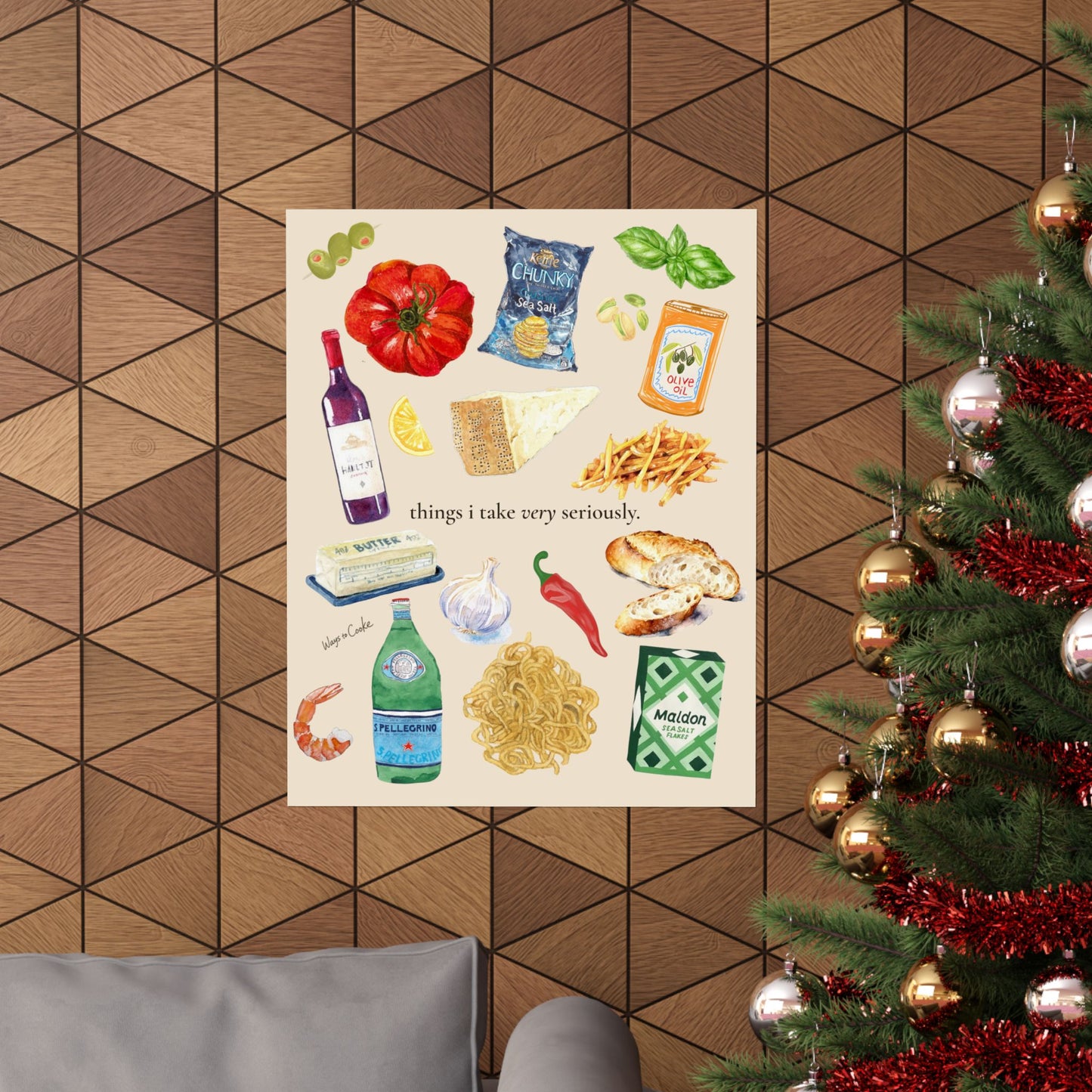 Pantry Matte Poster — "Things I Take Very Seriously" Kitchen Art