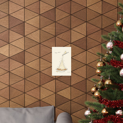 Pasta Parmesan Poster — “Say when.” Matte Vertical Art Print