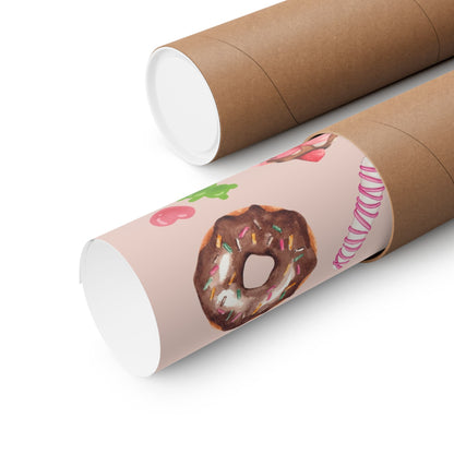 Sweet Treats Poster — Matte Vertical Dessert Art Print ("a little sweet treat.")