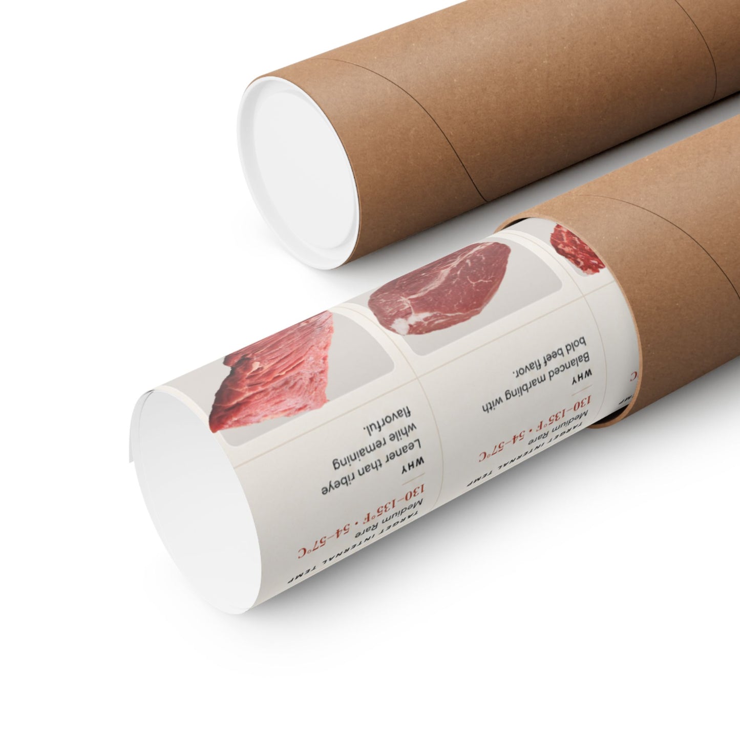 Beef Cut Guide Poster — Butcher Steak Chart Wall Art